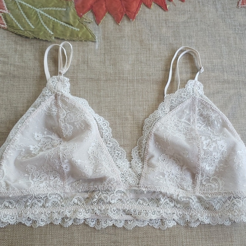 Talula L oat color lace lined bralette